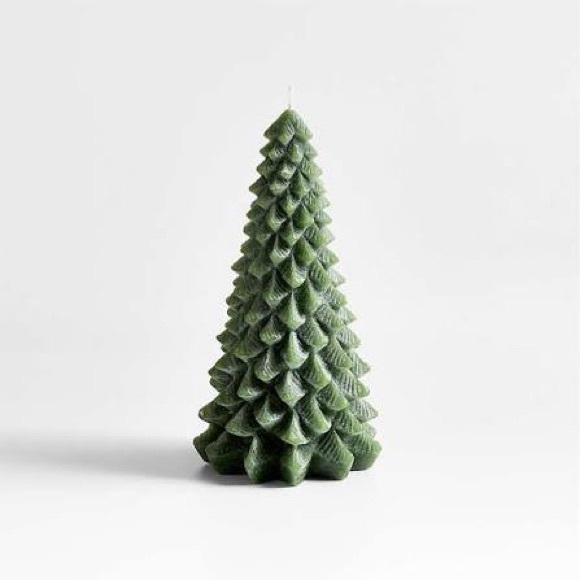 Crate&Barrel Tree Candle 6” Green - Picture 1 of 4